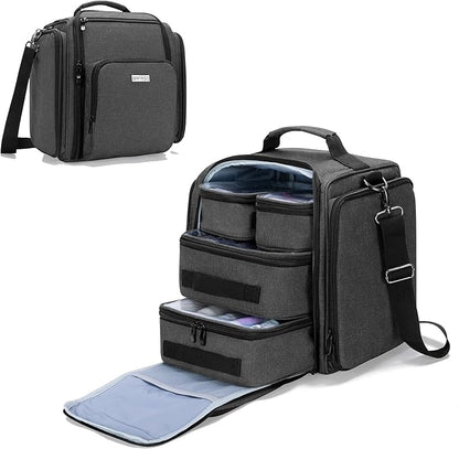 BAFASO Large Travel Toiletry Bag with 4 Removable Pouches, Multifunctional Makeup Bag Hair Bag for Toiletry and Makeup Supplies, Black