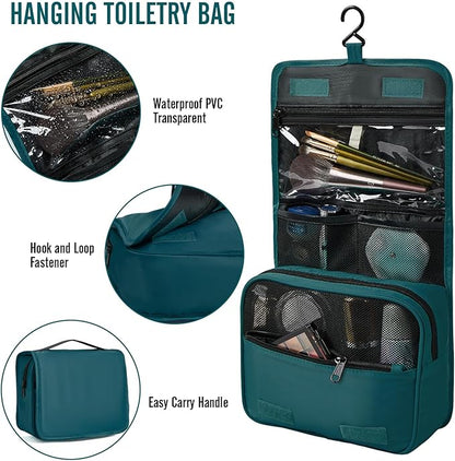 Veken 8 Set Packing Cubes for Travel Essentials, Suitcase Organizer Bags in 4 Sizes, Carry-On Luggage Accessories with Large Laundry & Hanging Toiletry Bag, Must-Have for Airplane, Road Trip & Camping