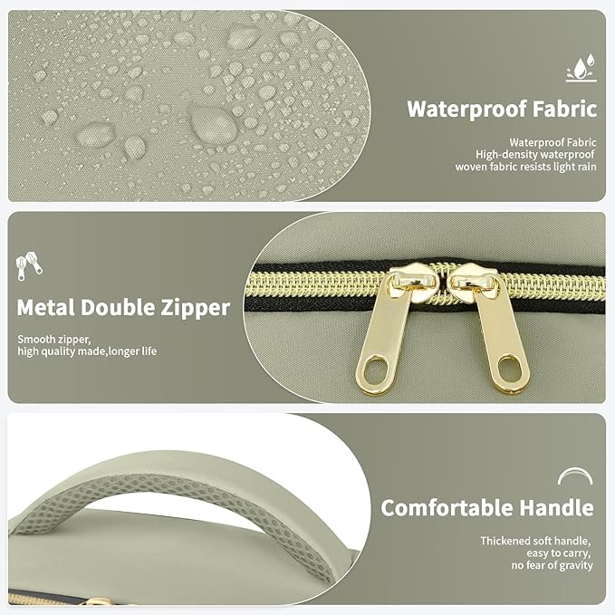 ZOMFELT Travel Backpack for Women Men, Carry On Backpack, TSA 15.6inch Laptop Backpack Flight Approved, Personal Item Travel Bag Nurse Bag Casual Daypack for Weekender Business Trip, Green