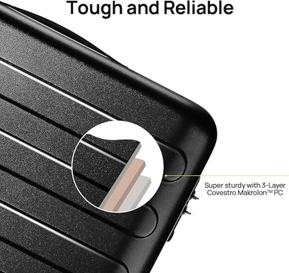 NINETYGO Carry On Luggage 22x14x9 Airline Approved, 20 Inch Luggage with Smooth Spinner Wheels, Lightweight, Hard Shell PC Suitcase Carry-On, Travel Luggage, TSA Approved (Black, Rhine Basic)