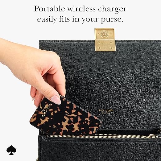 kate spade new york MagSafe Portable Charger Power Bank 5000mAh - iPhone Charger for Fast Charging - Magnetic Wireless Battery Pack with USB-C Port - Tortoise