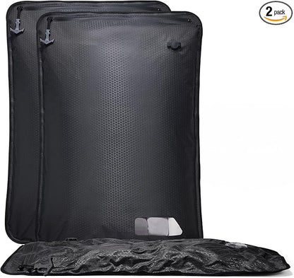 Essential Vacuum Bags for Travel Luggage, Reusable Compression Bags for Checked Suitcases, Vacuum Seal Spacesaver for Cloth Packing(2Large No Pump)