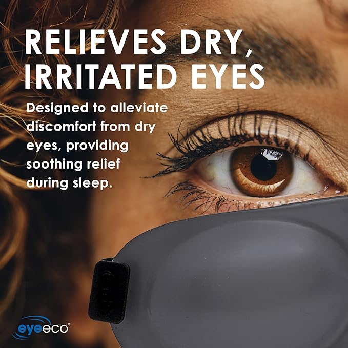 Eyeseals 4.0 Sleep Mask – Charcoal – Moisturizing Eye Masks for Sleep, Keep Dry Air Out and Moisture in – Latex-Free Eye Mask Great for CPAP Users