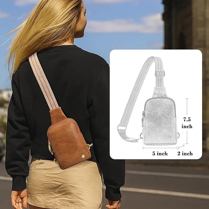 INICAT Sling Bag for Women Touchscreen Small Crossbody Cell Phone Purse Fanny Pack