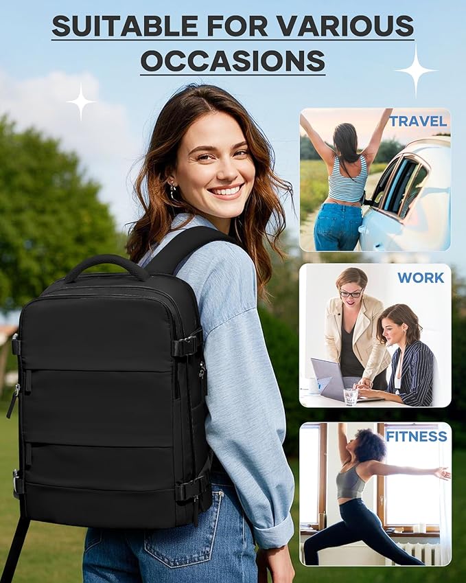 coofay Vacuum Backpack Travel with Pump Vacpack Travel Backpack with Vacuum System Mochila de Viaje Compresion al Vacio Easyvacpack Airbag Backpacks for Traveling Carry on Luggage