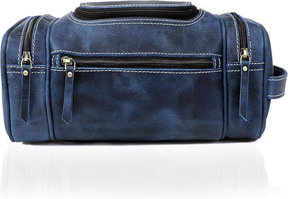 VC VINTAGE COUTURE Leather Toiletry Bag for Men Extra Large Leather Men's Toiletry Bag for Traveling Real Leather Dopp Kit for Men Leather Shaving Bag for Travel
