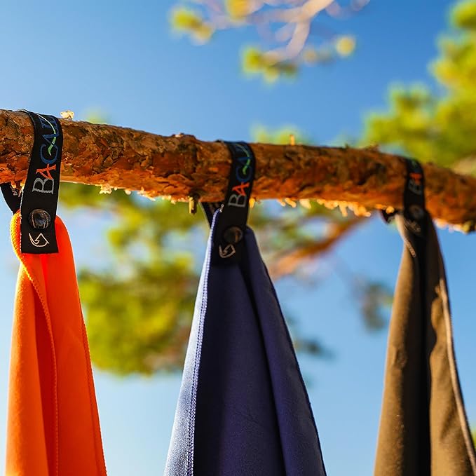 BAGAIL Camping Towel with EVA Case, Compact & Ultra Soft Microfiber Travel Towel - Super Absorbent & Lightweight Quick Dry Towels for Sports, Beach, Gym, Backpacking, Hiking and Yoga