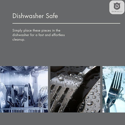 80 Piece Silverware Set For 16, 18 10 Stainless Steel Silverware Set, Modern Sleek Flatware Set Includes Knife/Fork/Spoon & Long Teaspoon/Salad Fork Mirror-Polished & Dishwasher Safe Cutlery