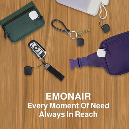 Air Tracker Tags-4 Pack, Bluetooth Tracker Works with Apple Find My APP (iOS Only, Not for Android), Keys Finder, Item Locator for Keys, Luggage, Backpack, Bags, Wallet, Replaceable Battery