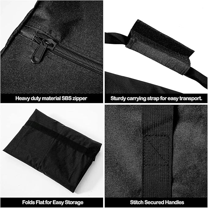 INFANZIA 45inch Sports Duffel Travel Bag, 115L Extra Large Duffel Luggage Bag with Upgrade Zipper, Water Resistant & Foldable Equipment Storage Bag for Camping Tent Tripod Fishing, 2PCS