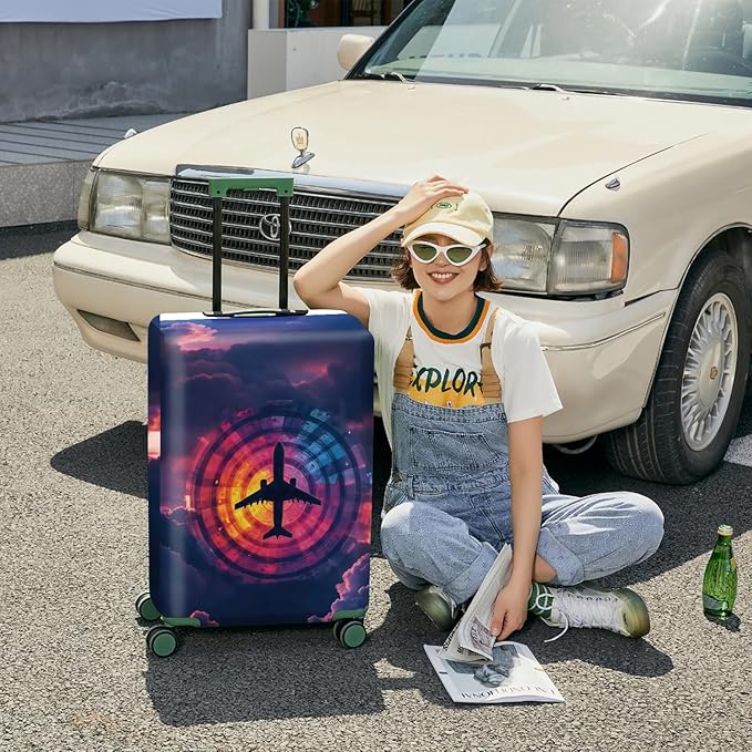 ANNA QUEEN Travel Luggage Cover Suitcase Protector Suitcase Cover Anti-Scratch,Stretchable Luggage Travel Bag Cover Washable