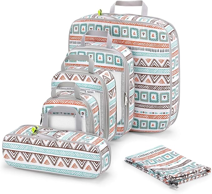 Compression Packing Cubes, Gonex Extensible Storage Mesh Bags Organizers