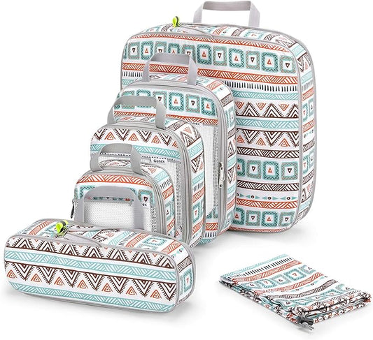 Compression Packing Cubes, Gonex Extensible Storage Mesh Bags Organizers