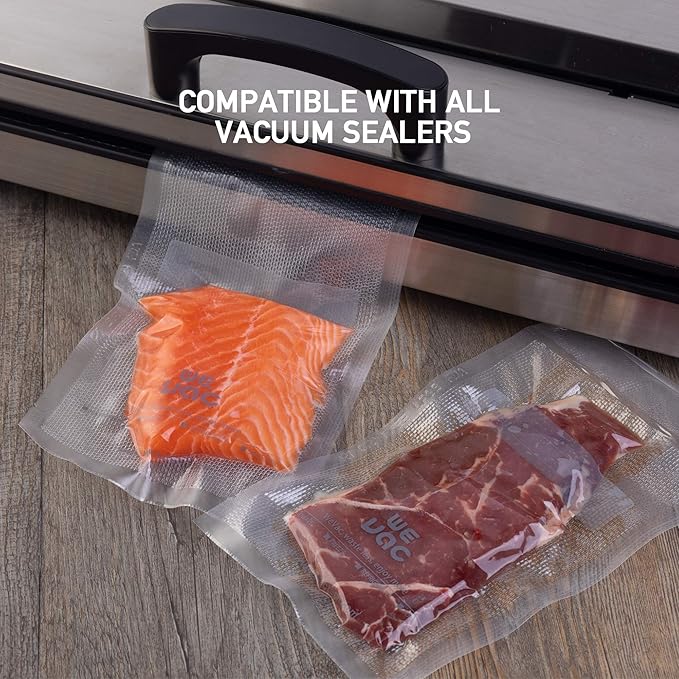 Wevac Vacuum Sealer Bags 100 Pint 6x10 Inch for Food Saver, Seal a Meal, Weston. Commercial Grade, BPA Free, Heavy Duty, Great for vac storage, Meal Prep or sous vide