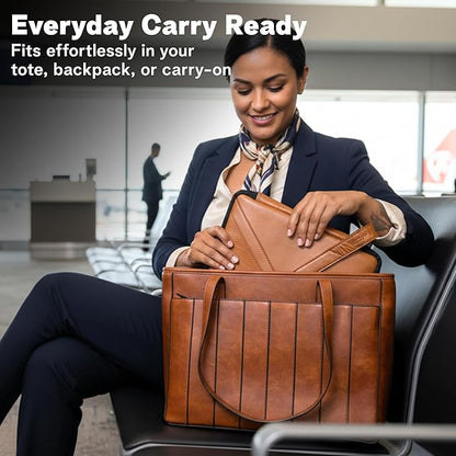 Leather Tech Pouch, Electronics Organizer Travel Case, Leather Passport Holder for Travel, Cord Organizer Tech Bag, Document Holder