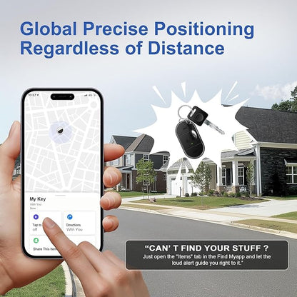 Air Tracker Tag 2 Pack [Apple MFi Certified] with Find My(iOS Only), Key Finder with No App Needed, Waterproof, 365-Day Standby,Wallet Key Bag Luggage Tracker