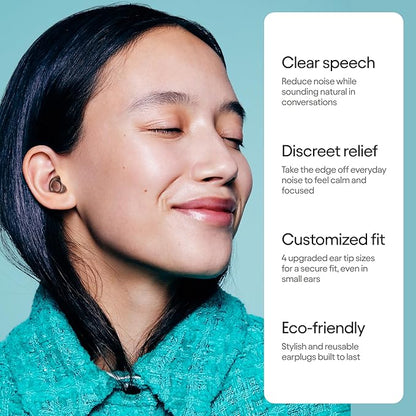 Loop Engage 2 Ear Plugs – Everyday Noise Relief with Clear Speech for Social Gatherings, Work, Conversation, Parenting & Noise Sensitivity – 16 dB Noise Reduction Earplugs