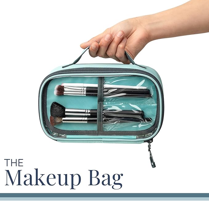 Toiletry Bag Kit Set: Hanging Travel Toiletry Bag + 311 TSA Cosmetic Liquid Bag + Ultralight Accessory Organizer Pouch
