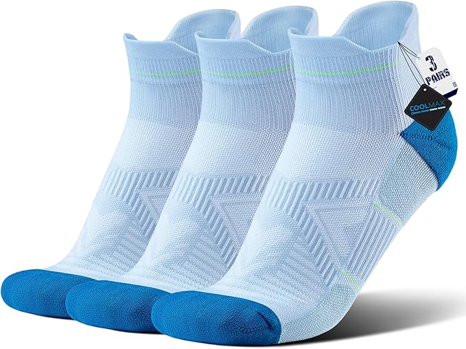 BRISIRA Bamboo Viscose Compression High Ankle Socks Men Women Cushioned Anti Blister HIking Golf Arch Support Running Socks