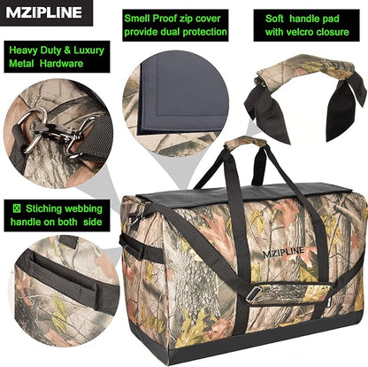 XL Large Duffle Bag Water Resistant Sport Gym Overnight Weekender Bag,Big Capacity Travel Duffel Holdall Bag With Carbon Lining (Camo, Large)