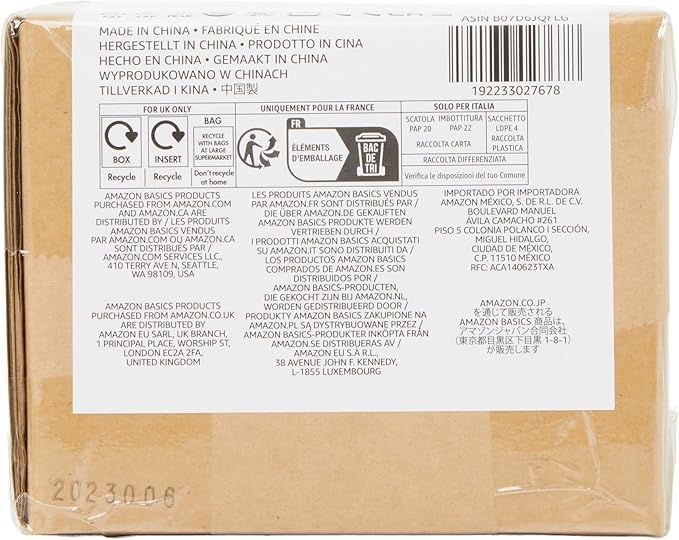 Amazon Basics 5-Pack USB-A to Micro USB Charging Cable, 480Mbps Transfer Speed with Gold-Plated Plugs, USB 2.0, 10 foot, Black