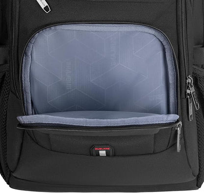 DUSLANG 17 Inch Laptop Backpack for Travel Water Resistant College Backpack for Men Women Laptop Bag with USB Charging Port Clear Cosmetic Bag,Black