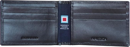 Nautica Men's Slim Wallet | Card Case | RFID Blocking | ID Window | Minimalist | Lightweight | Genuine Leather