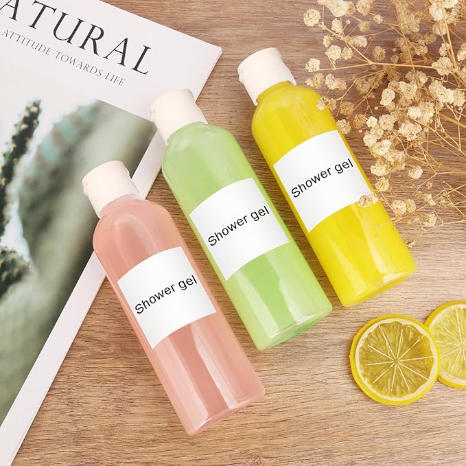 80 Pack 4 oz Plastic Bottles with White Top Caps, Clear Empty Bottles, Cosmetic Containers for Lotion and Shampoo, Travel-Friendly Bottles, BPA-Free for Liquids and Personal Care