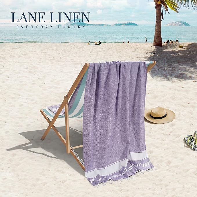 LANE LINEN Beach Towel 2 Pack - Pool Towel Oversized, Pre-Washed Extra Large Beach Towels, Sandless Beach Towel, Quick Dry Travel Towel, Large Pool Towels, 39"x71" - Day Break