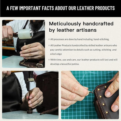 CONTACTS Full Grain Leather Jewelry Box for Men Travel Jewelry Organizer Watch Case Vintage Jewelry Storage Case for Cufflinks Ring Sunglasses Holder by Handmade