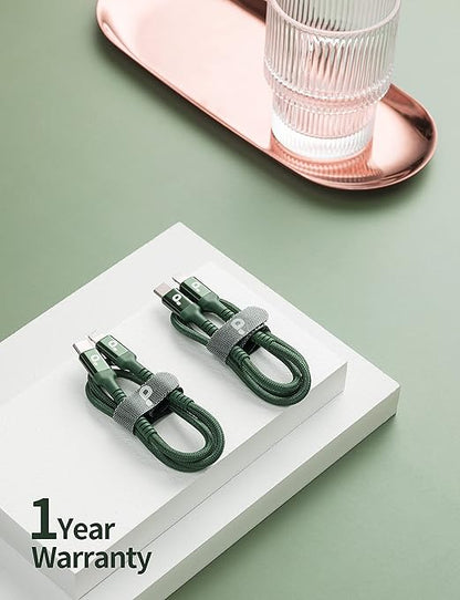 PRAKIE USB C to Lightning Cable 6FT 2Pack USB-C Fast Charger Cable Mfi Certified Type C to Lightning Cord USBC for iPhone 13 12 11 Pro Max Mini X XS XR 8 Plus 10 SE iPad 8th (Green)