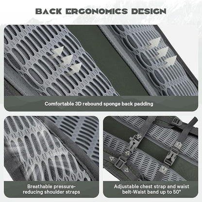 Maelstrom Hydration Hiking Backpack with 2L/3L Water Bladder, High Flow Bite Valve Camping Daypack Lightweight