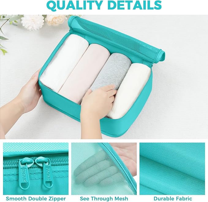 BAGAIL 9 Set Packing Cubes Luggage Packing Organizers for Travel Accessories