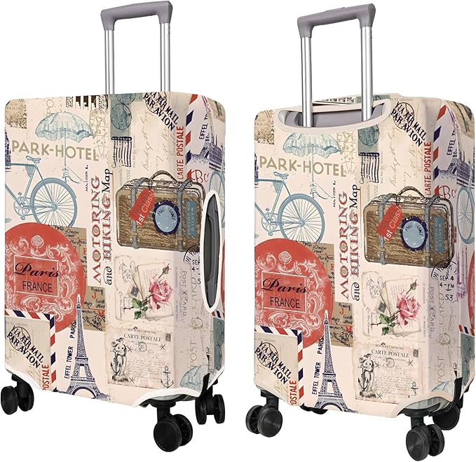 Travel Luggage Cover Suitcase Protector Fits 18-32 Inch Wheel Covers PatternedTravel Related Items Flower Luggage Protector Elastic XL