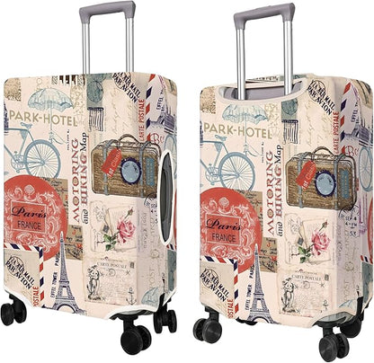Travel Luggage Cover Suitcase Protector Fits 18-32 Inch Wheel Covers PatternedTravel Related Items Flower Luggage Protector Elastic XL