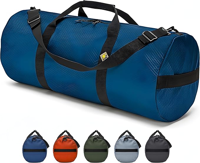 Diamond Ripstop Duffle Bags, Ultra Tough & Tear Resistant, Reinforced Stitching, Weatherproof, Packable Foldable Duffle Bag for Traveling