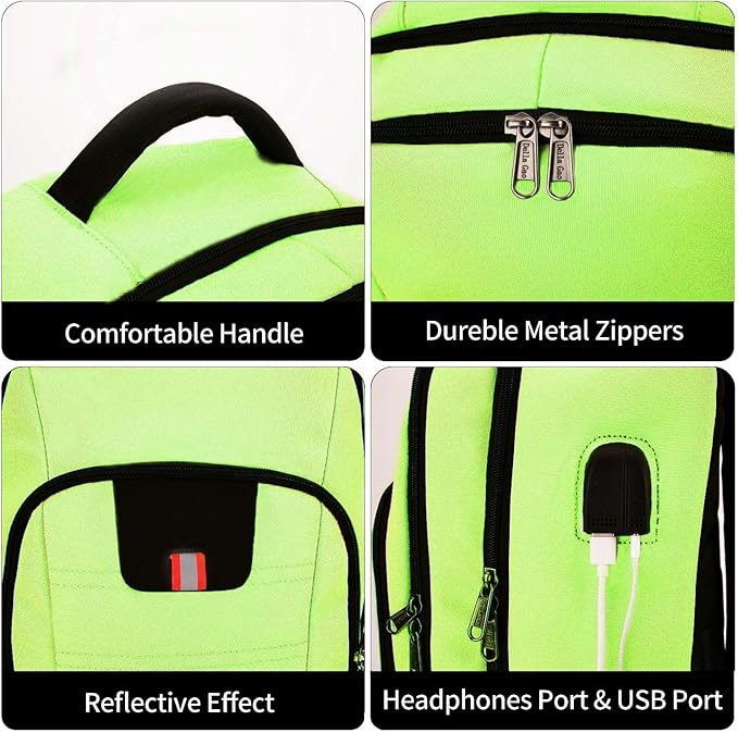 Della Gao Laptop Backpack for Men, Large Anti-Theft Business Travel Backpack with USB Charging Port, Water Resistant College School Computer Bag for Men/Women for 17 Inch Laptop and Notebook