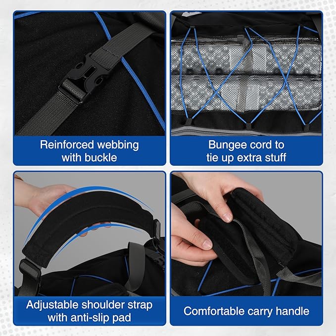 REDCAMP 85L/120L/140L Foldable Duffle Bag with Wheels, Large Travel Duffel Bag