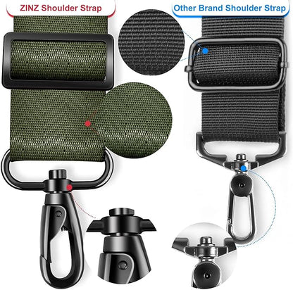ZINZ 79.5" Universal Strap with Ultra-Thick Fixed Breathable Pad - Adjustable Heavy-Duty Shoulder Strap for Laptop, Crossbody, Luggage, Gym, Camera Bag and More,Army Green