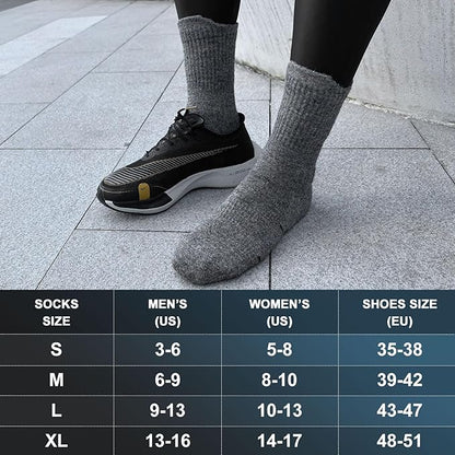 Mohair Wool Compression Running Socks 3 Pairs Anti-Blister Crew Socks Moisture Wicking Target Cushion Athletic Hiking Socks