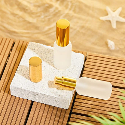 Roshtia 30 Pcs 1 oz/ 30 ml Gold Glass Spray Bottle Refillable Perfume Atomizer Clear Decorative Empty Bottles with Fine Mist Sprayer Pump for Face Body Travel