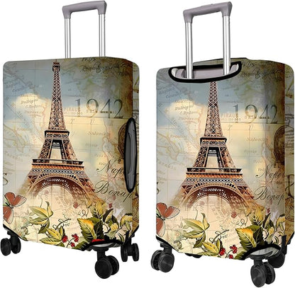 Travel Luggage Cover Suitcase Protector Fits 18-32 Inch Wheel Covers PatternedTravel Related Items Flower Luggage Protector Elastic M