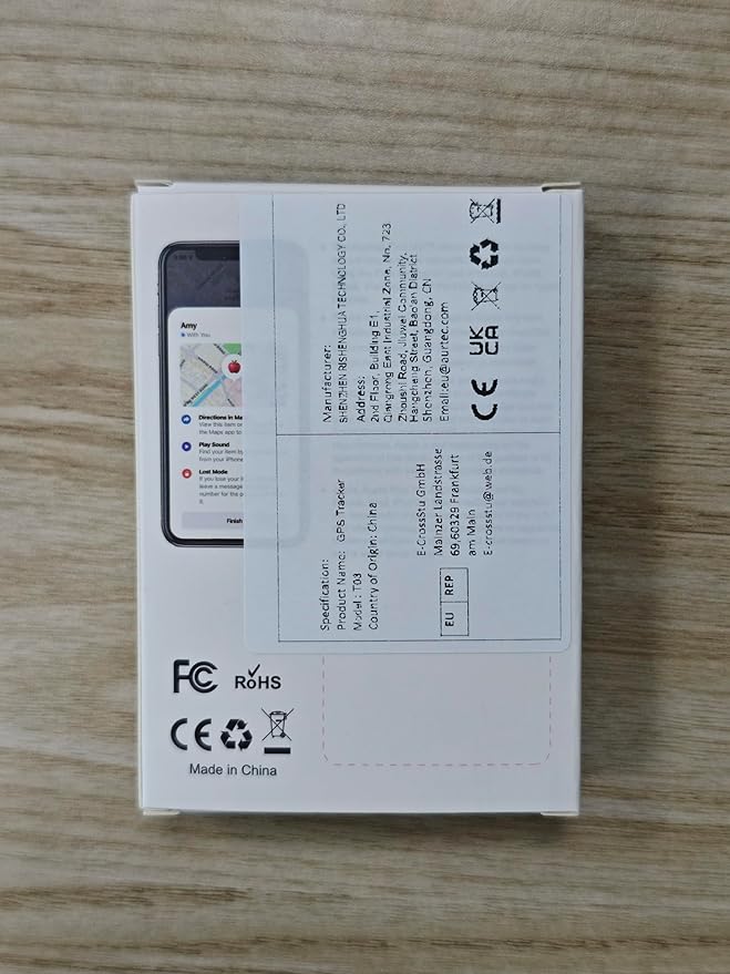 AURTEC Smart Air Tracker for Pets, Vehicles, Keys & Luggage - Compatible with Apple Find My App (iOS Only), Real-Time Global Location Tracking, Long Battery Life, Geo-Fencing,2 Pack