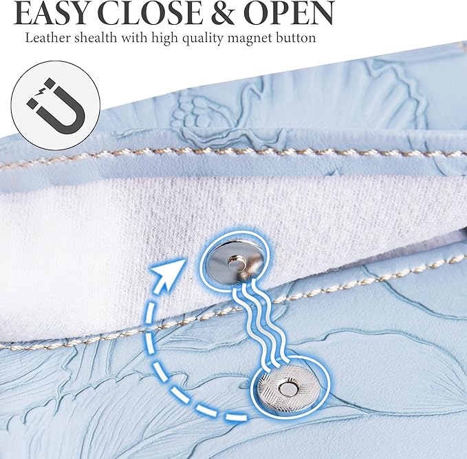 Pill Organizer,LIZIMANDU Weekly Travel Pill Case Box Medication Reminder Daily AM PM, Day Night 7 Compartments,for 4 Times A Day, 7 Days a Week-Includes Leather PU Carrying Case(1-Carved Blue4)