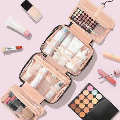 Gifts for Women, Initial Toiletry Makeup Bag Hanging Cosmetic Organizer with Embroidery Letter Personalized Nurse Teacher Appreciation Gift Birthday Christmas Gifts for Mom Sister Wife Friend Auntie