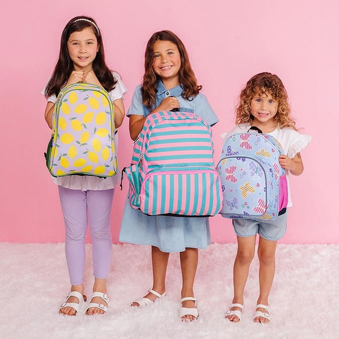 Wildkin 12-inch Kids Backpack – Padded, Adjustable, Ideal for Daycare & Travel - Butterfly Garden