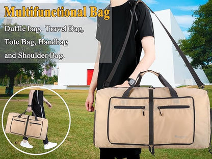 Woogwin Travel Duffel Bag Large Foldable Waterproof Overnight Bag for Beach Swim Bags Pool Sports Gym