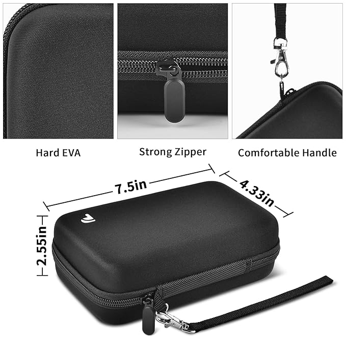 PAIYULE Travel Case Compatible with Gillette Heated Razor for Men, Starter Shave Kit Storage Holder for Blade Refills, Clipper Guards, Charging Dock and Accessories-Black(Box Only)