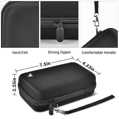 PAIYULE Travel Case Compatible with Gillette Heated Razor for Men, Starter Shave Kit Storage Holder for Blade Refills, Clipper Guards, Charging Dock and Accessories-Black(Box Only)