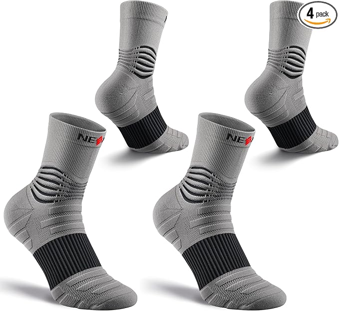 NEENCA Medical Compression Socks—2 Pairs, Ankle Socks for Injury Recovery, Pain Relief, Swelling, Sport Protection 20-30 mmHg
